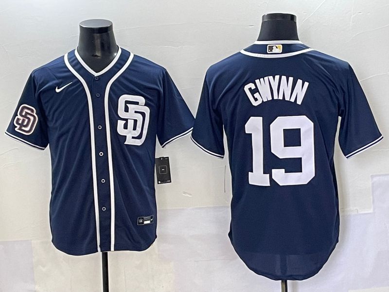 Men 2025 San Diego Padres #19 Gwynn Blue Game Nike MLB Jersey style 25